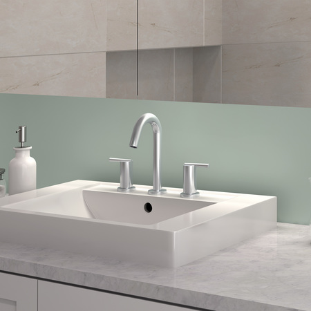 Olympia Faucets Two Handle Widespread Bathroom Faucet, Compression Hose, Nickel L-7422-BN